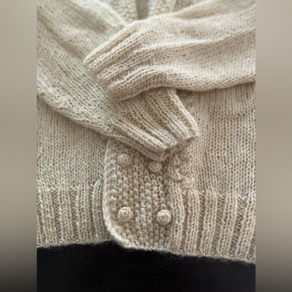 Vintage Beldoch Popper hand knitted Sweater Sz L - Picture 4 of 12